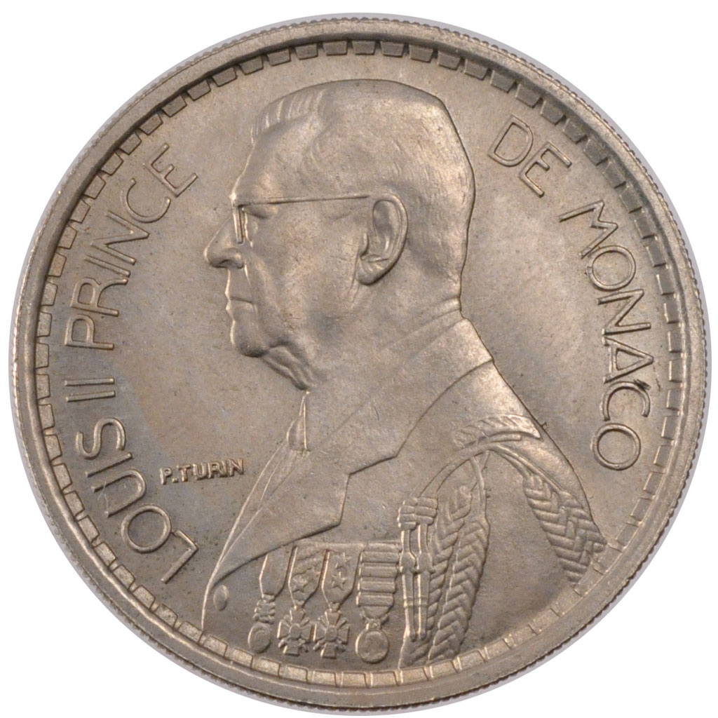 Coin, Monaco, 20 Francs, 1945, , Copper-nickel, KM:E20, Gadoury:137