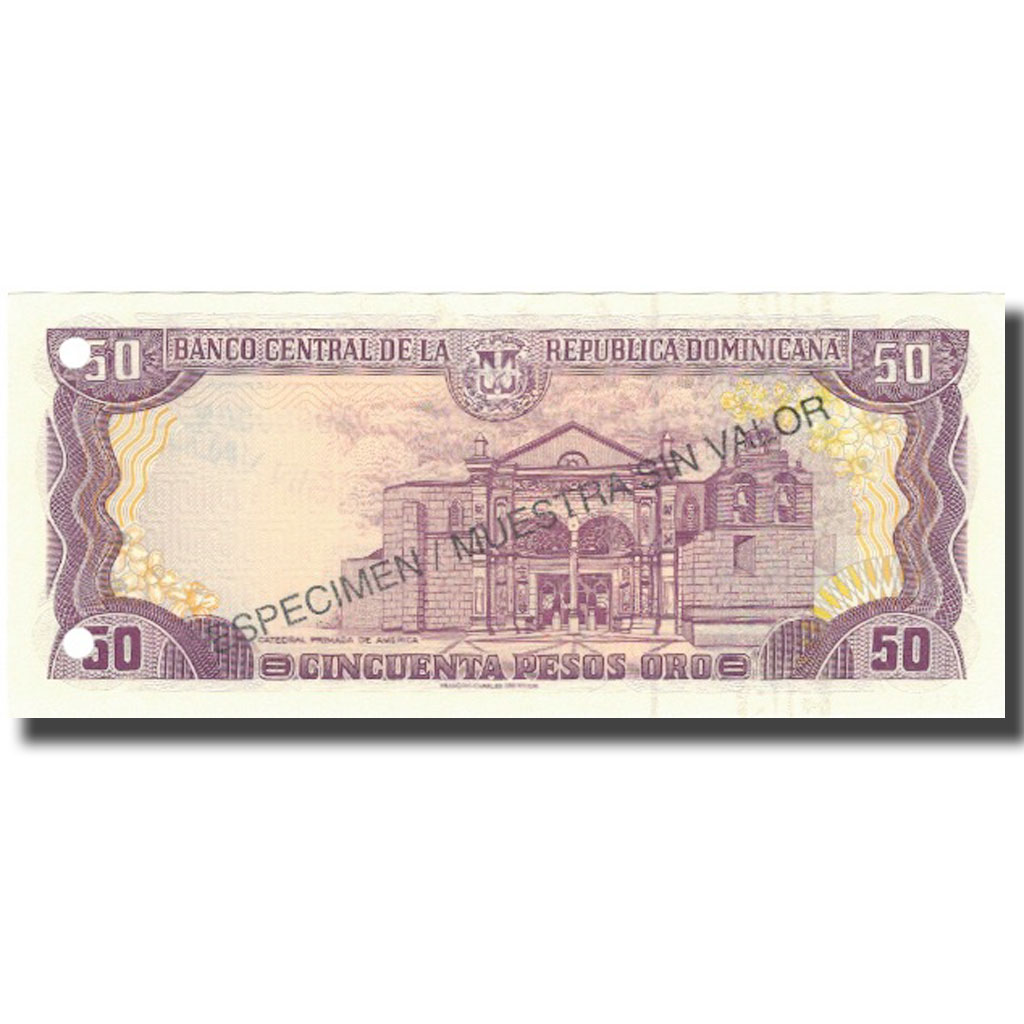 Banknote, Dominican Republic, 50 Pesos Oro, 1998, 1998, Specimen, KM:155s2