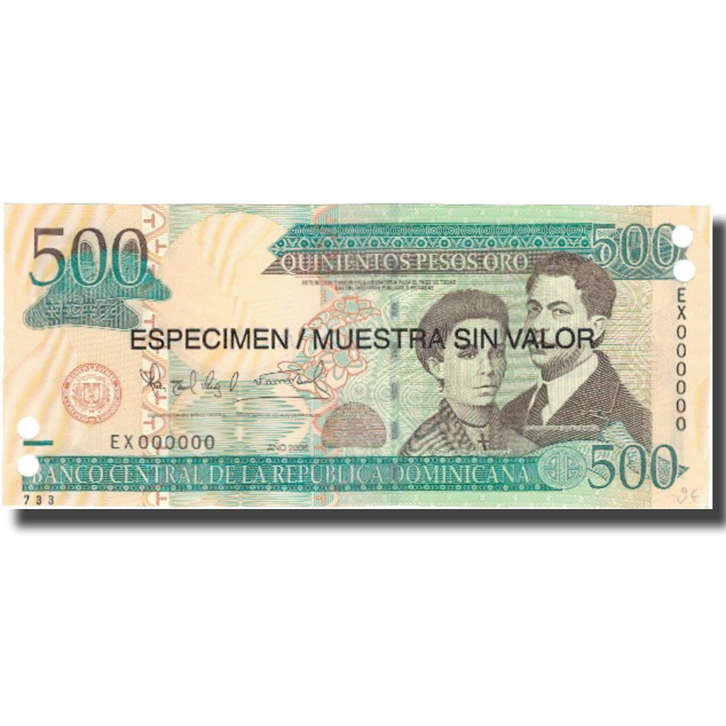 Banknote, Dominican Republic, 500 Pesos Oro, 2006, 2006, Specimen, KM:179s1