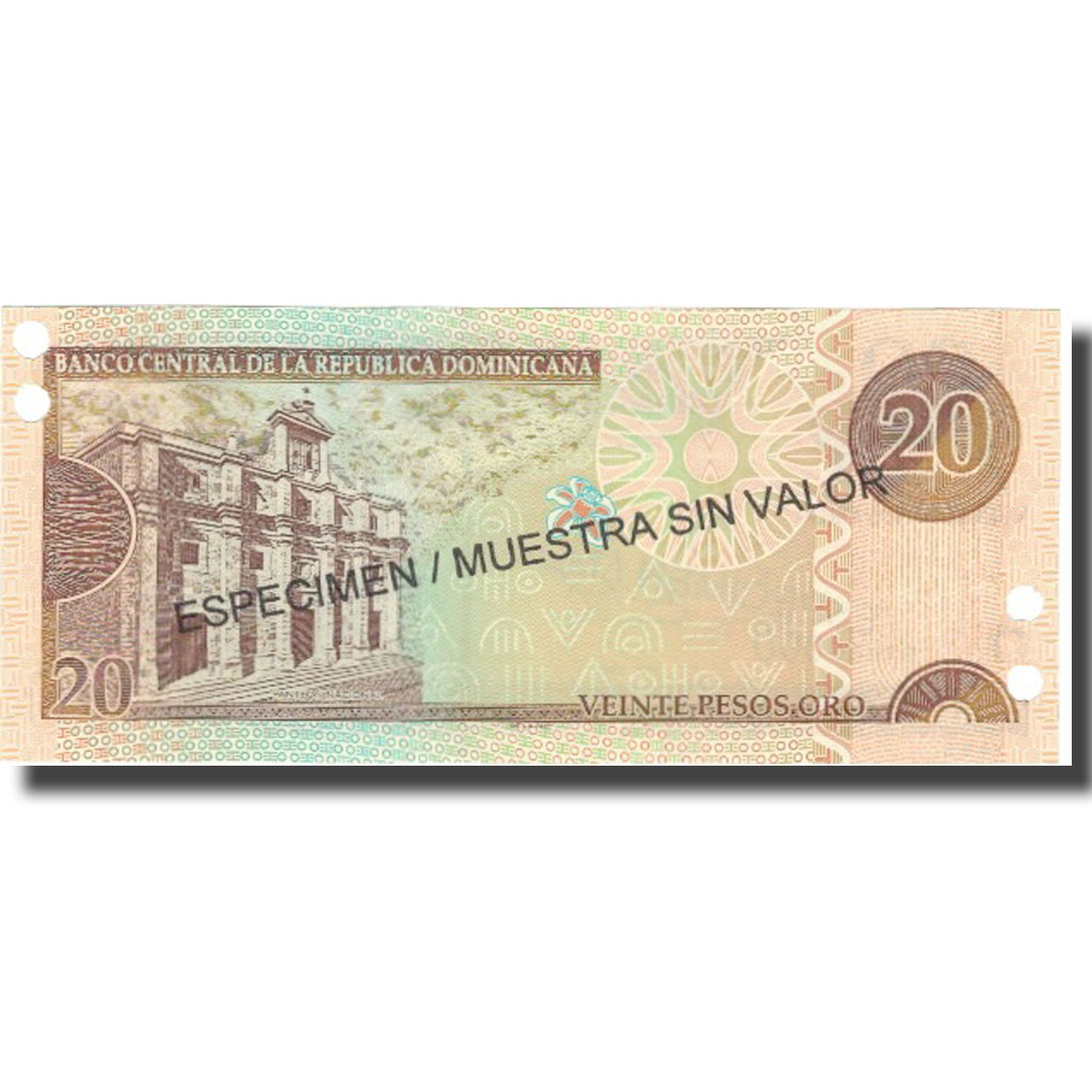 Banknote, Dominican Republic, 20 Pesos Oro, 2002, 2002, Specimen, KM:169s3