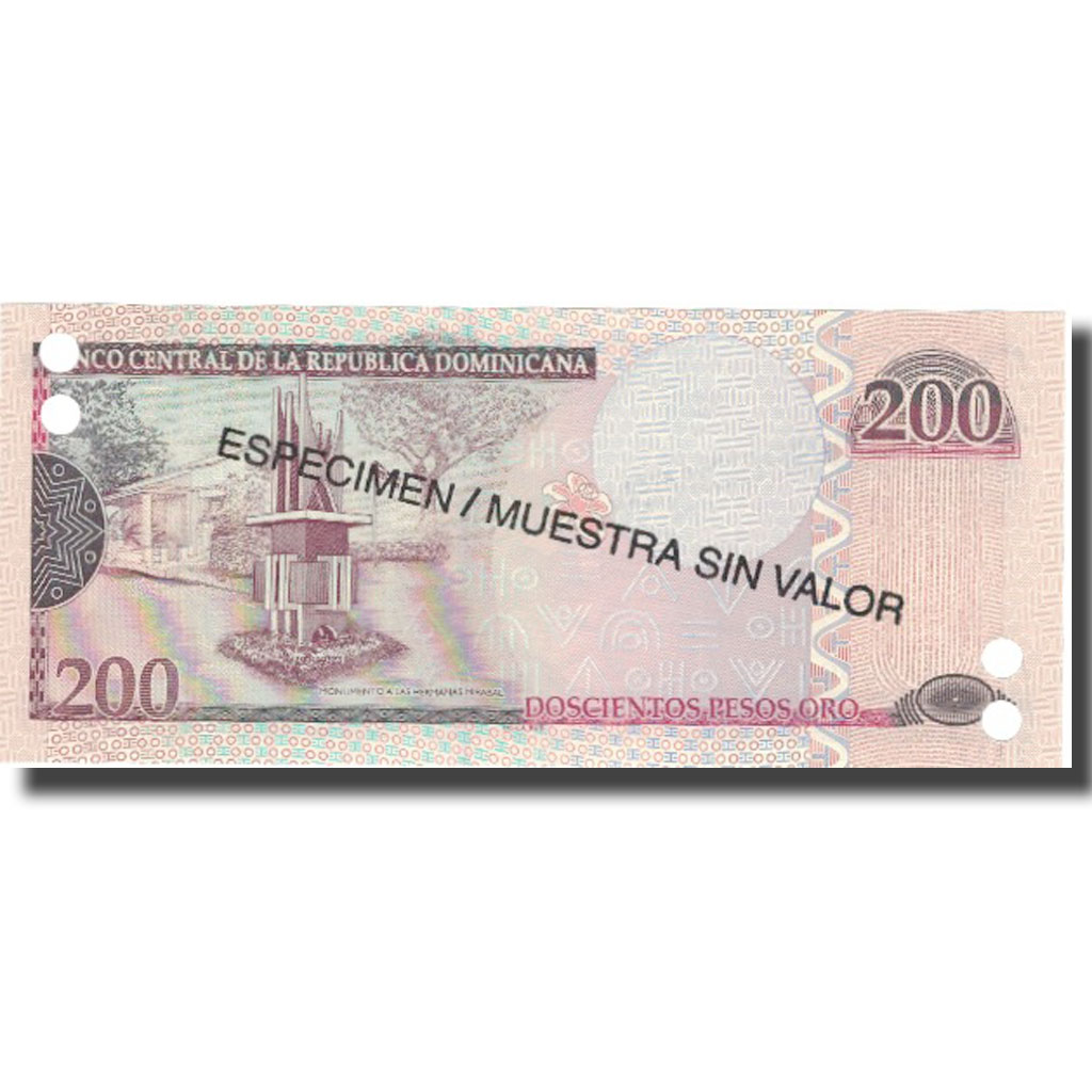 Banknote, Dominican Republic, 200 Pesos Oro, 2007, 2007, Specimen, UNC(65-70)