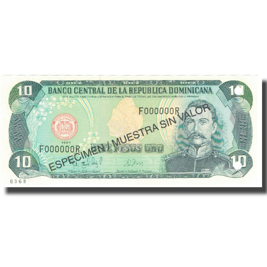 Banknote, Dominican Republic, 10 Pesos Oro, 1997, 1997, Specimen, KM:153s