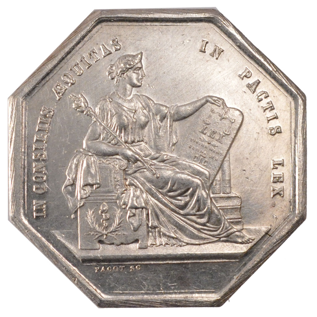 France, Token, Notary, , Silver, Lerouge:19a