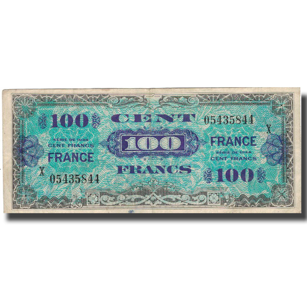 France, 100 Francs, 1945 Verso France, 1945, 1945, VF(30-35), Fayette:VF 25.11
