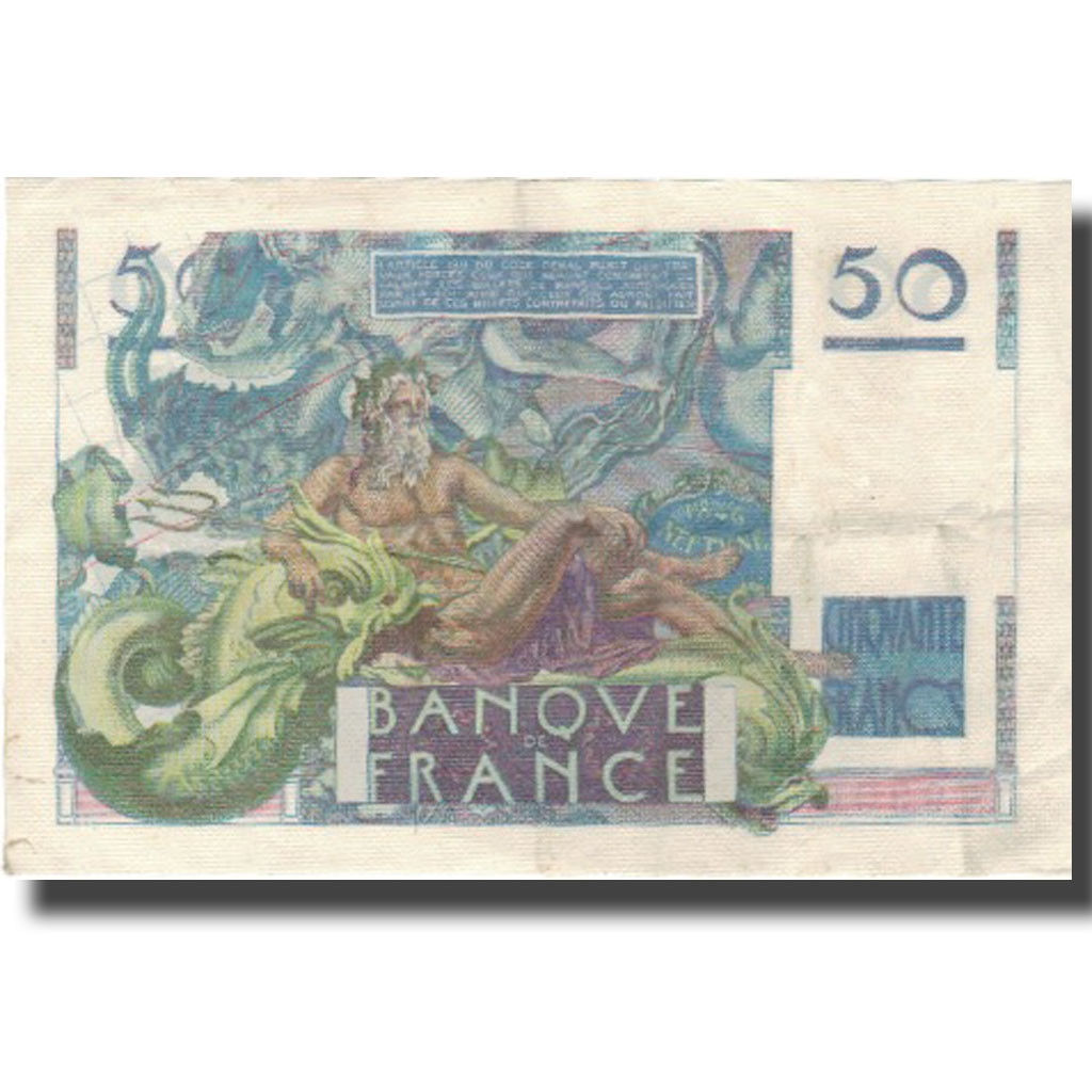 France, 50 Francs, Le Verrier, 1946-03-14, E.2, EF(40-45)