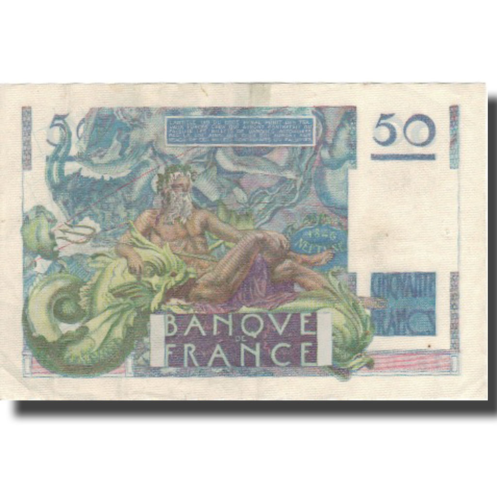 France, 50 Francs, Chateaubriand, 1946, 1946-03-14, EF(40-45), Fayette:20.1