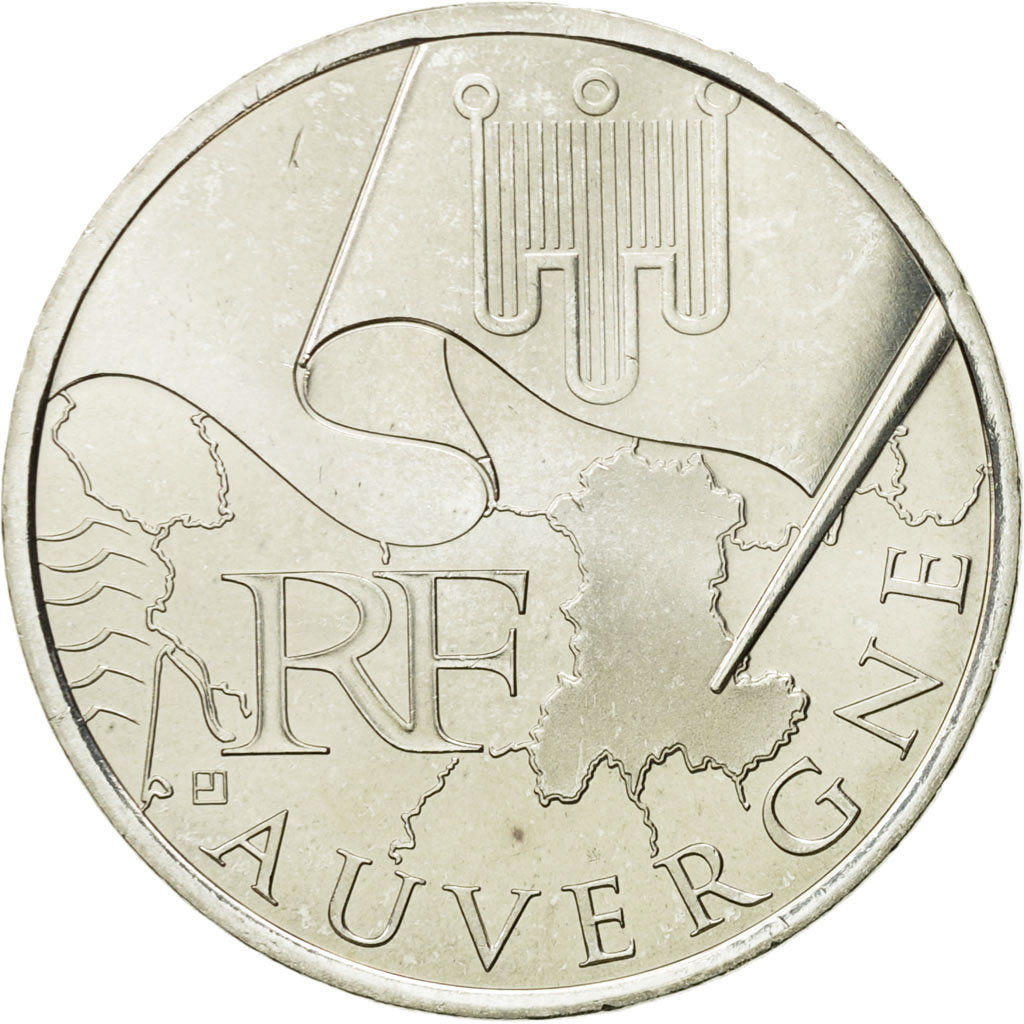 France, 10 Euro, Auvergne, 2010, , Silver, KM:1646