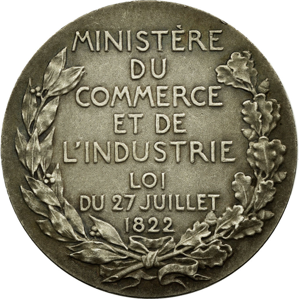 France, Token, Ministry of Commerce, , Silver
