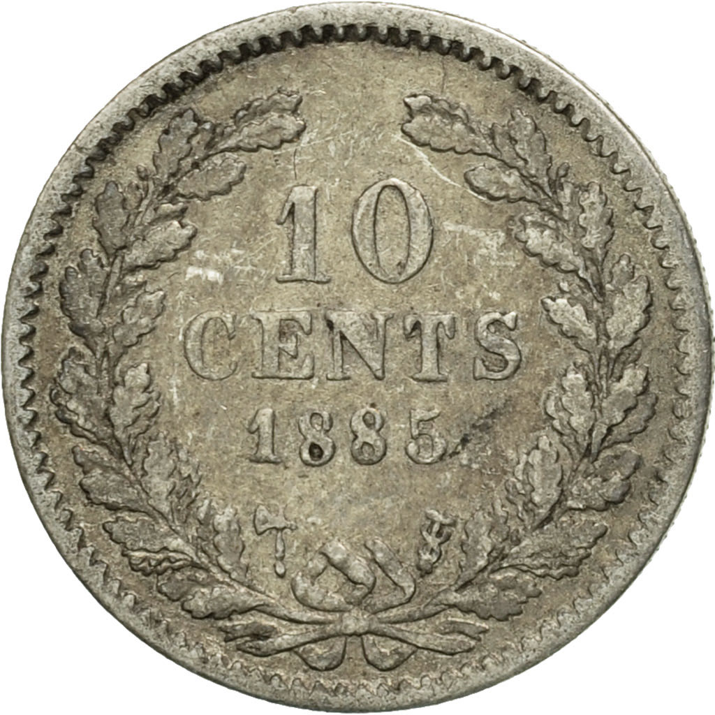 Coin, Netherlands, William III, 10 Cents, 1885, , Silver, KM:80