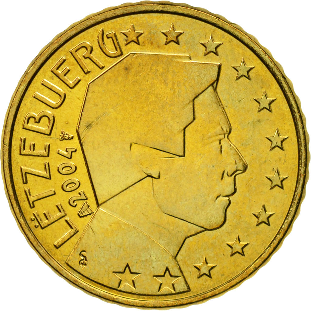 [#581969] Luxemburg, 50 Euro Cent, 2004, VZ+, Messing, KM:80