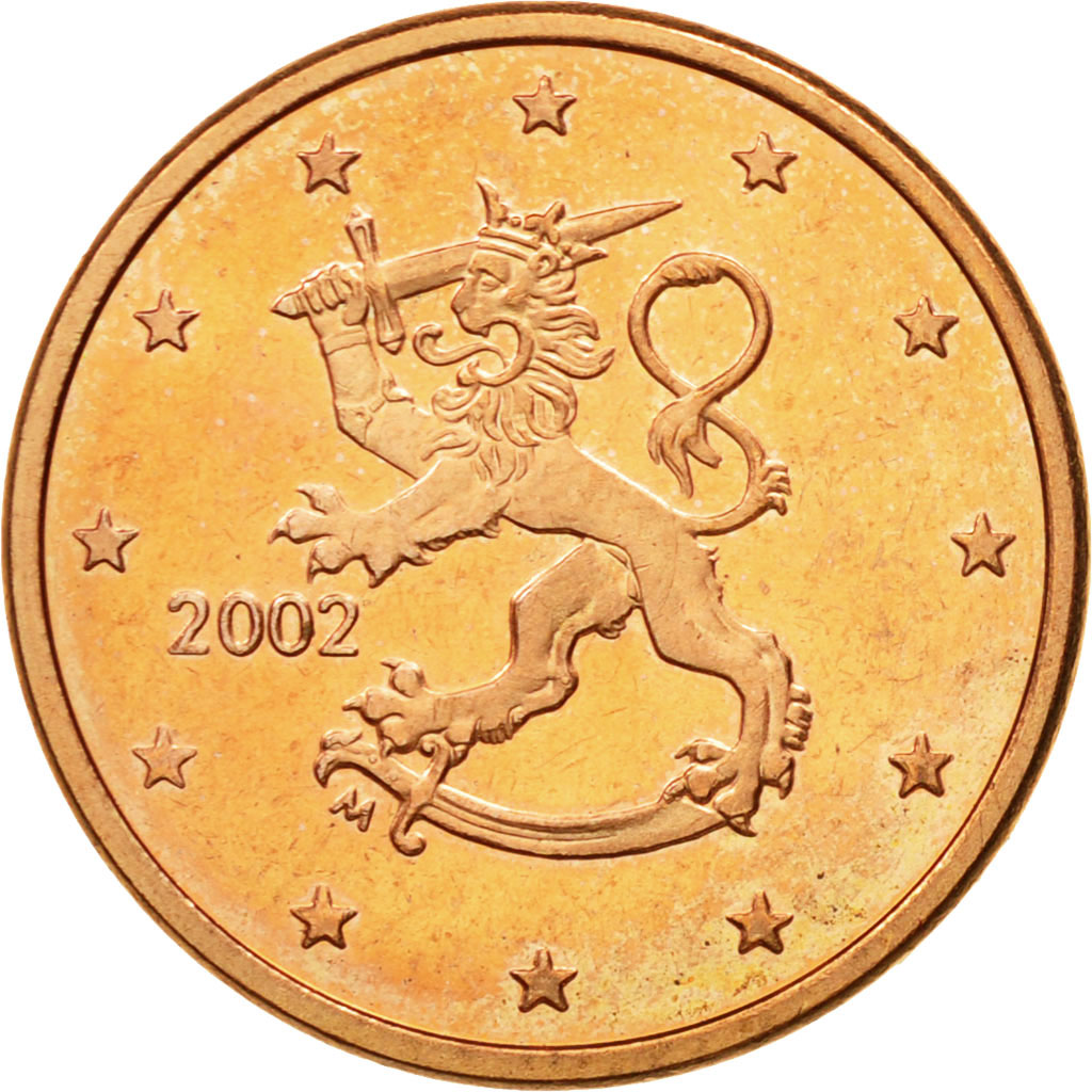 [#582260] Finnland, 5 Euro Cent, 2002, VZ+, Copper Plated Steel, KM:100