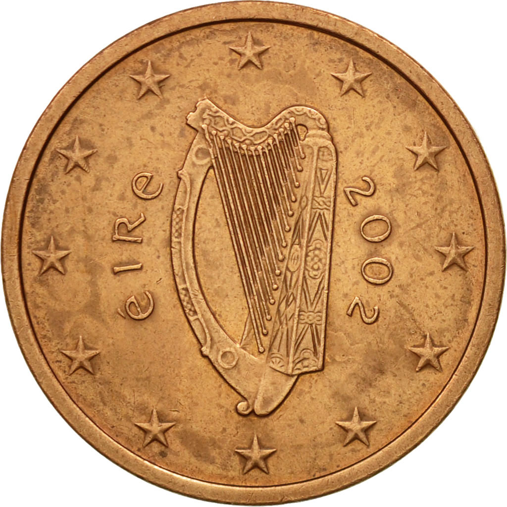 [#582346] IRELAND REPUBLIC, 5 Euro Cent, 2002, SS, Copper Plated Steel, KM:34