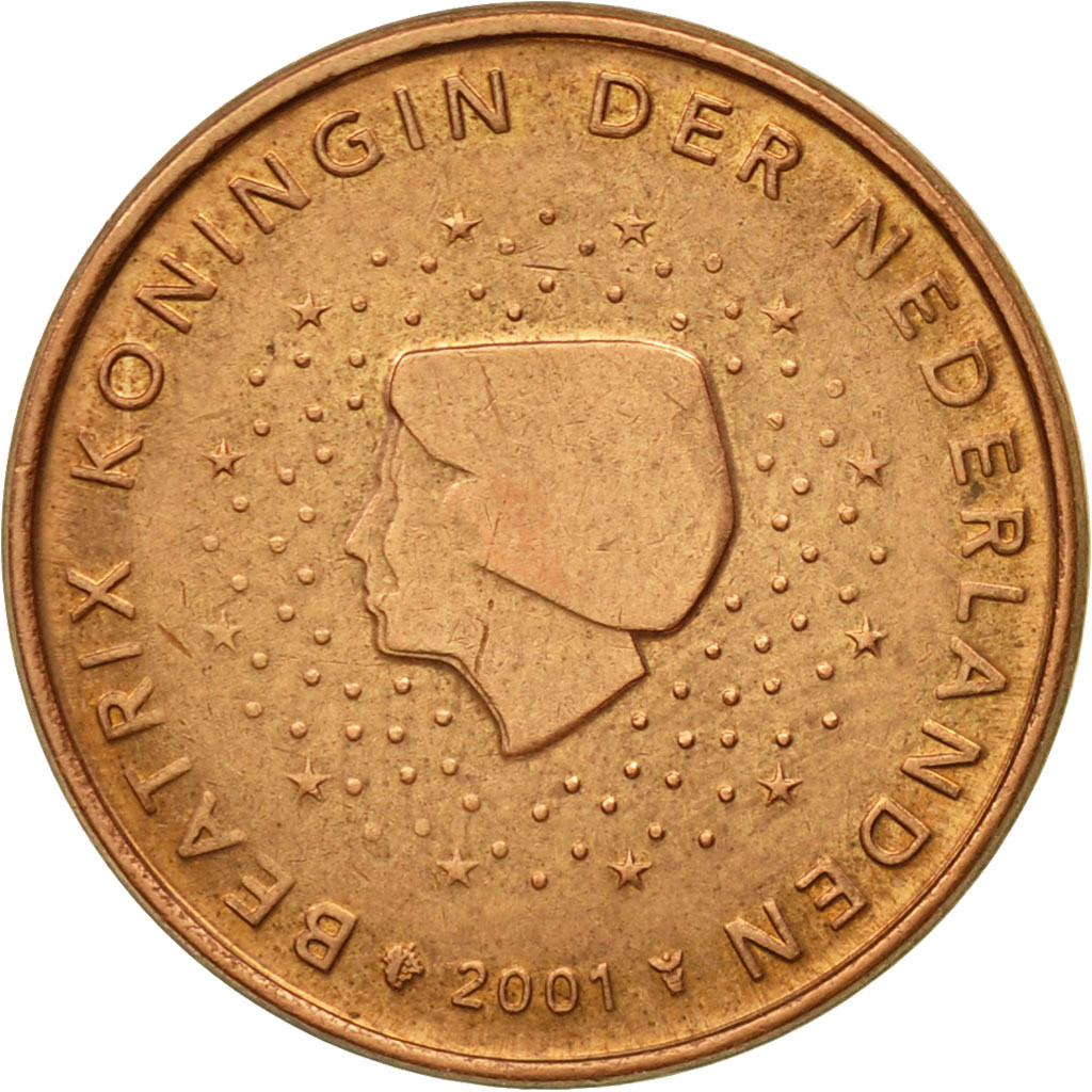 [#582362] Niederlande, 5 Euro Cent, 2001, SS+, Copper Plated Steel, KM:236