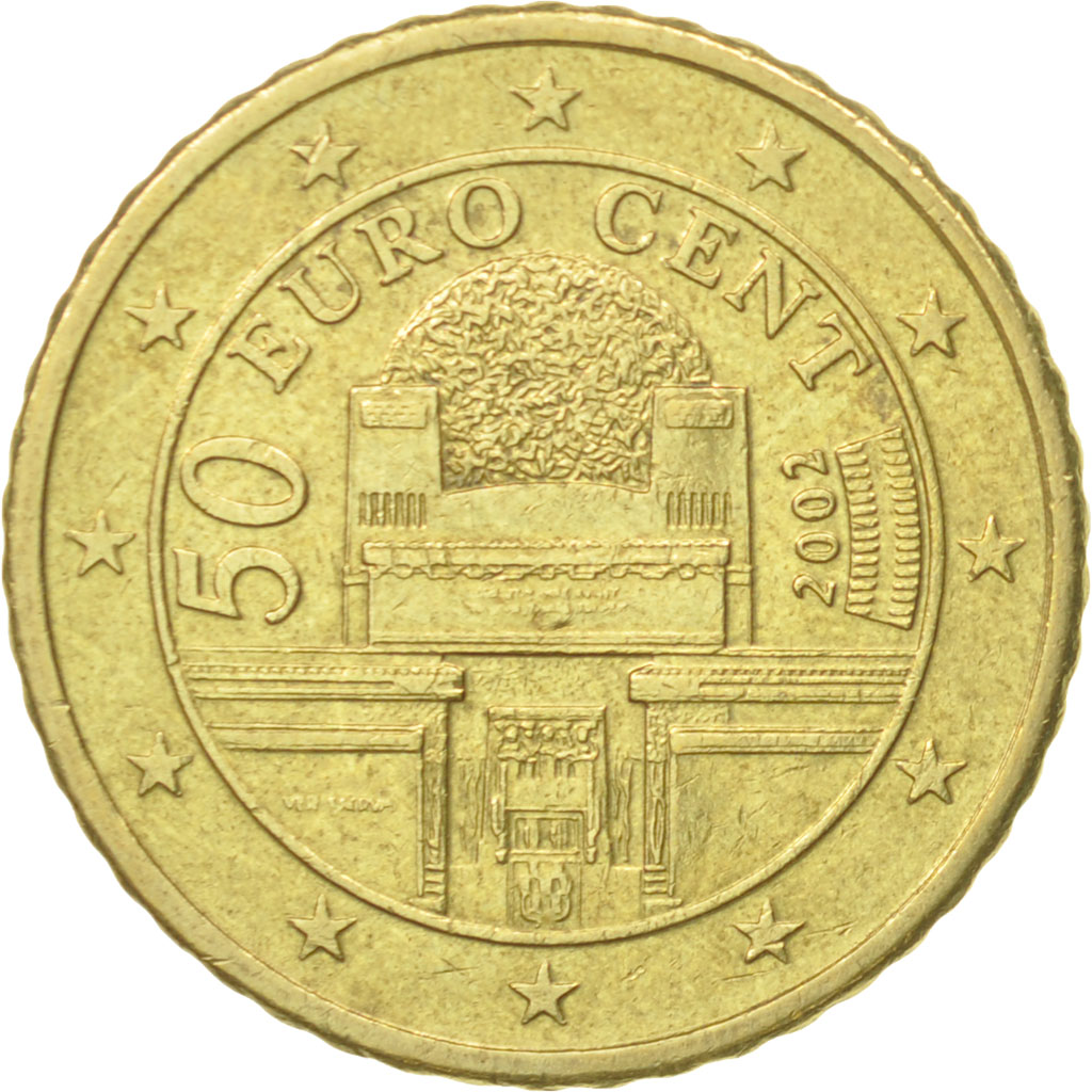 Austria, 50 Euro Cent, 2002, , Brass, KM:3087 | European Coins