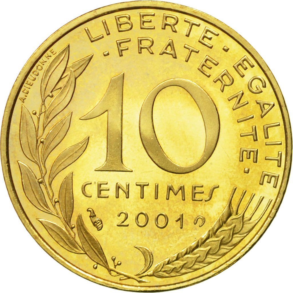 Coin, France, Marianne, 10 Centimes, 2001, Paris, , Aluminum-Bronze