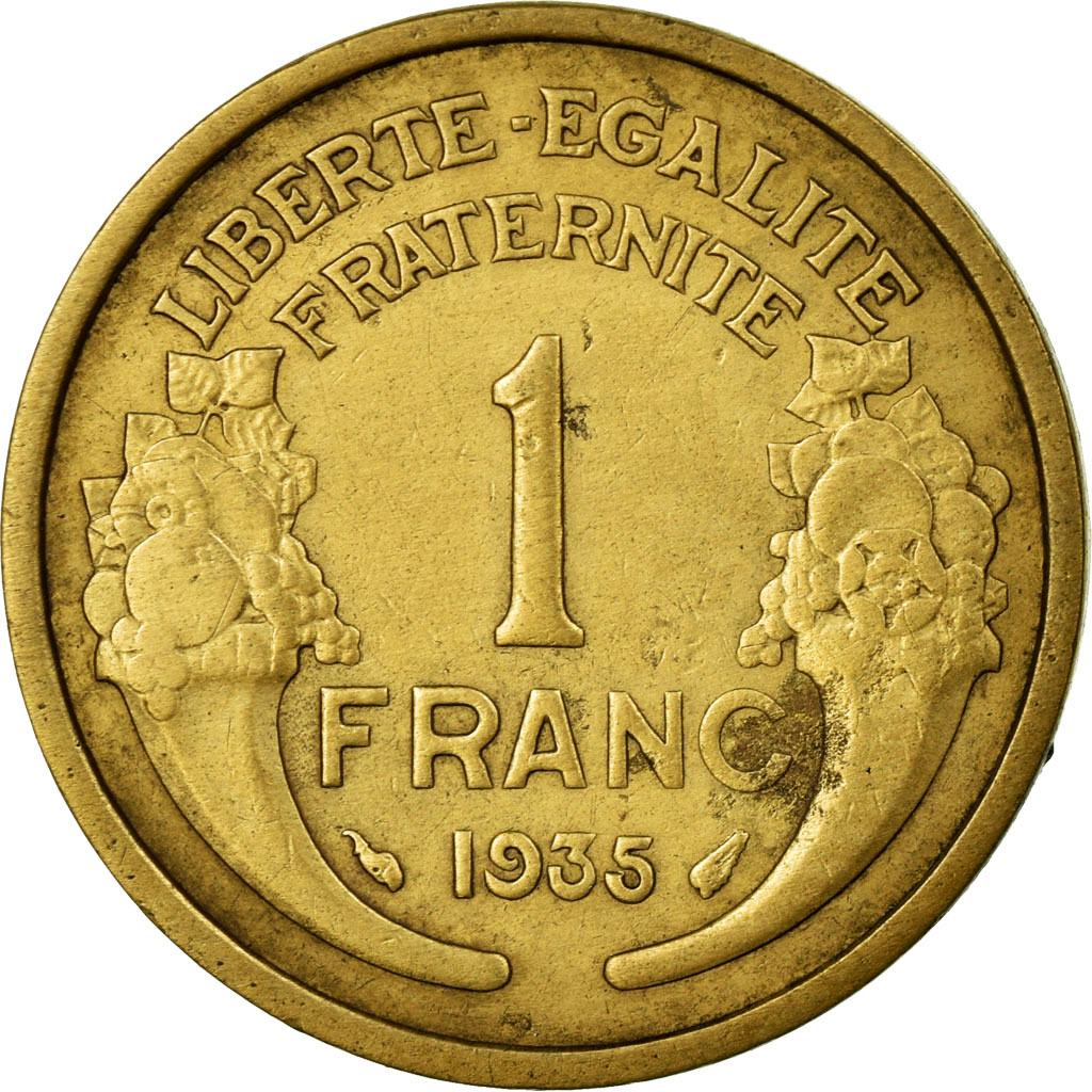 Coin, France, Morlon, Franc, 1935, , Aluminum-Bronze, KM:885
