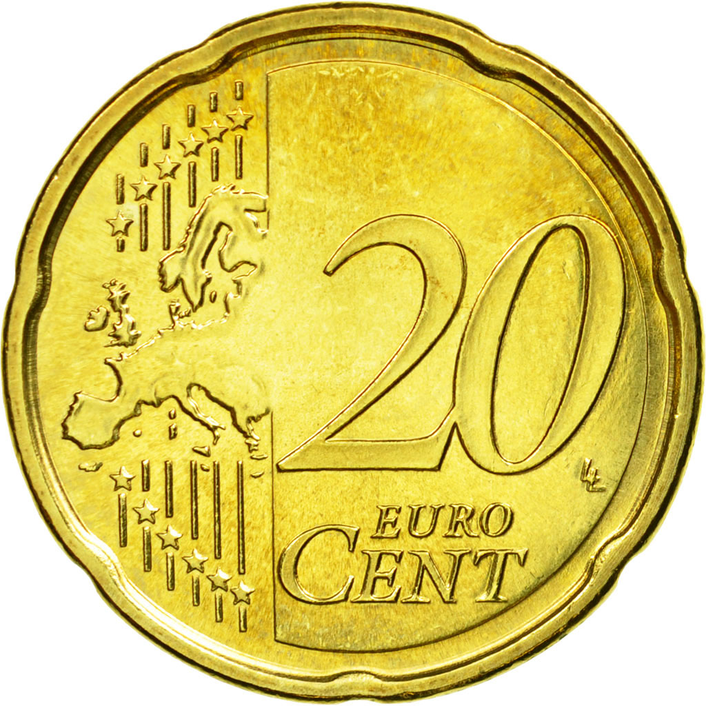 San Marino, 20 Euro Cent, 2008, UNZ, Messing, KM:483