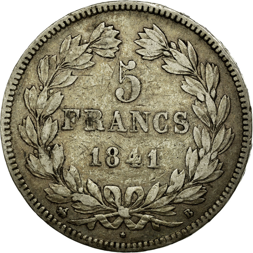 Coin, France, Louis-Philippe, 5 Francs, 1841, Rouen, , Silver