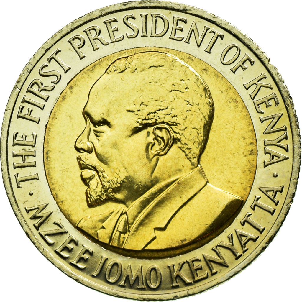 Moneda, Kenia, 5 Shillings, 2005, British Royal Mint, EBC, Bimetálico, KM:37.1