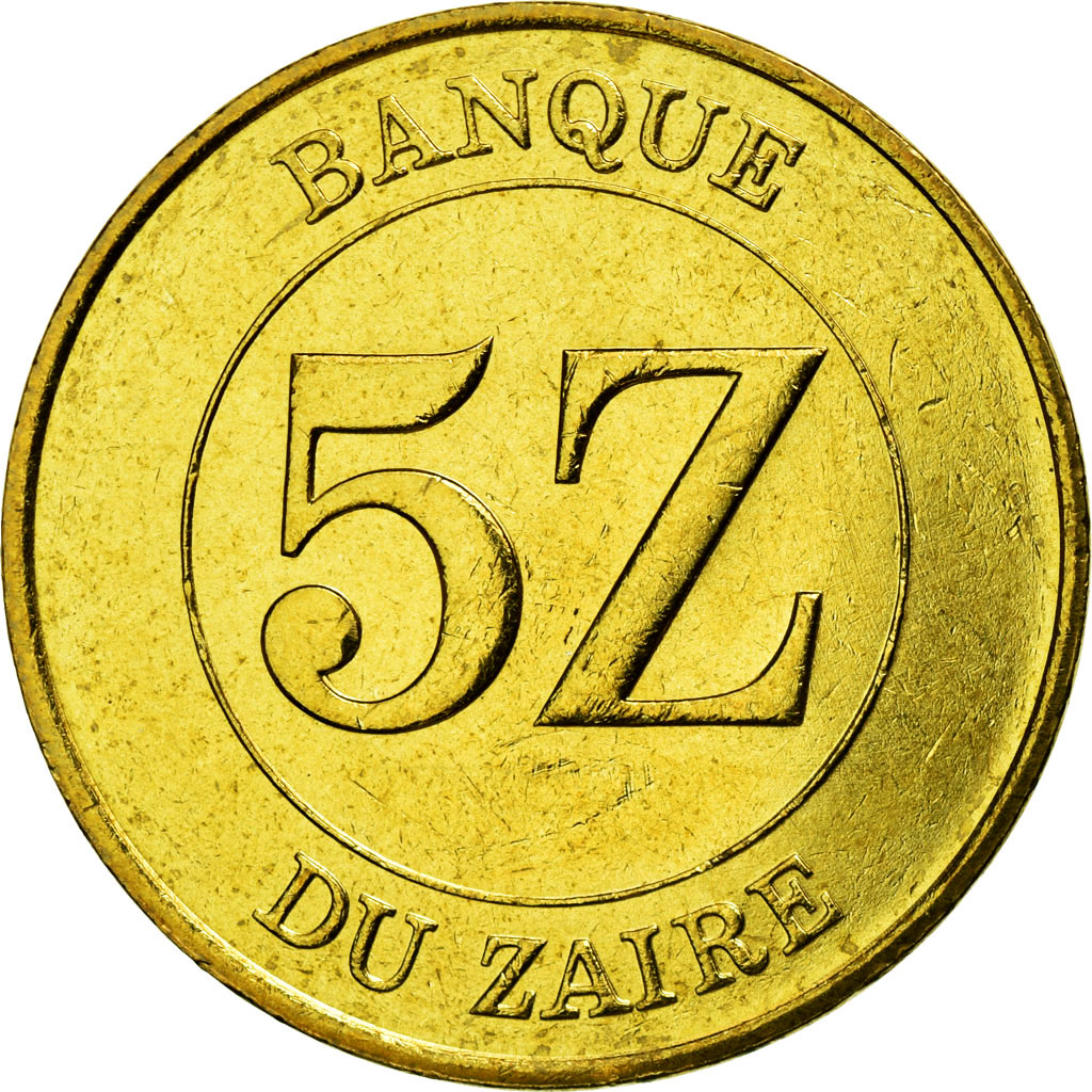 Coin, Zaire, 5 Zaïres, 1987, , Brass, KM:14