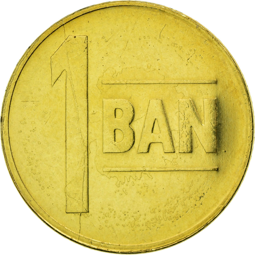 [#588158] Coin, Romania, Ban, 2005, AU(55-58), Brass plated steel, KM:189
