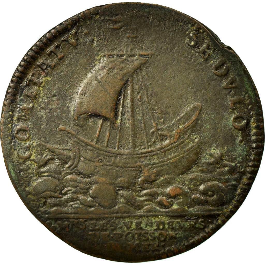 France, Token, Royal, , Copper