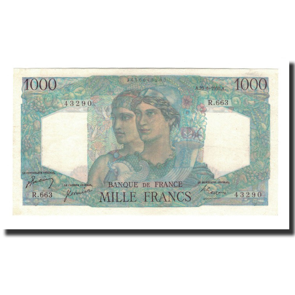 Frankrijk, 1000 Francs, 1950-06-29, SPL, Fayette:41.33, KM:130c