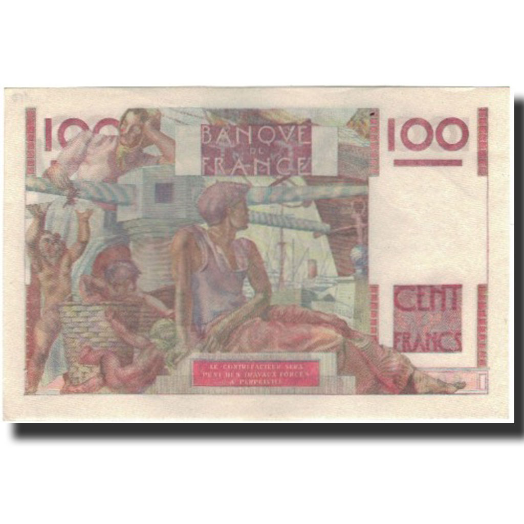 France, 100 Francs, 1946-10-03, UNC(63), Fayette:28.9, KM:128a