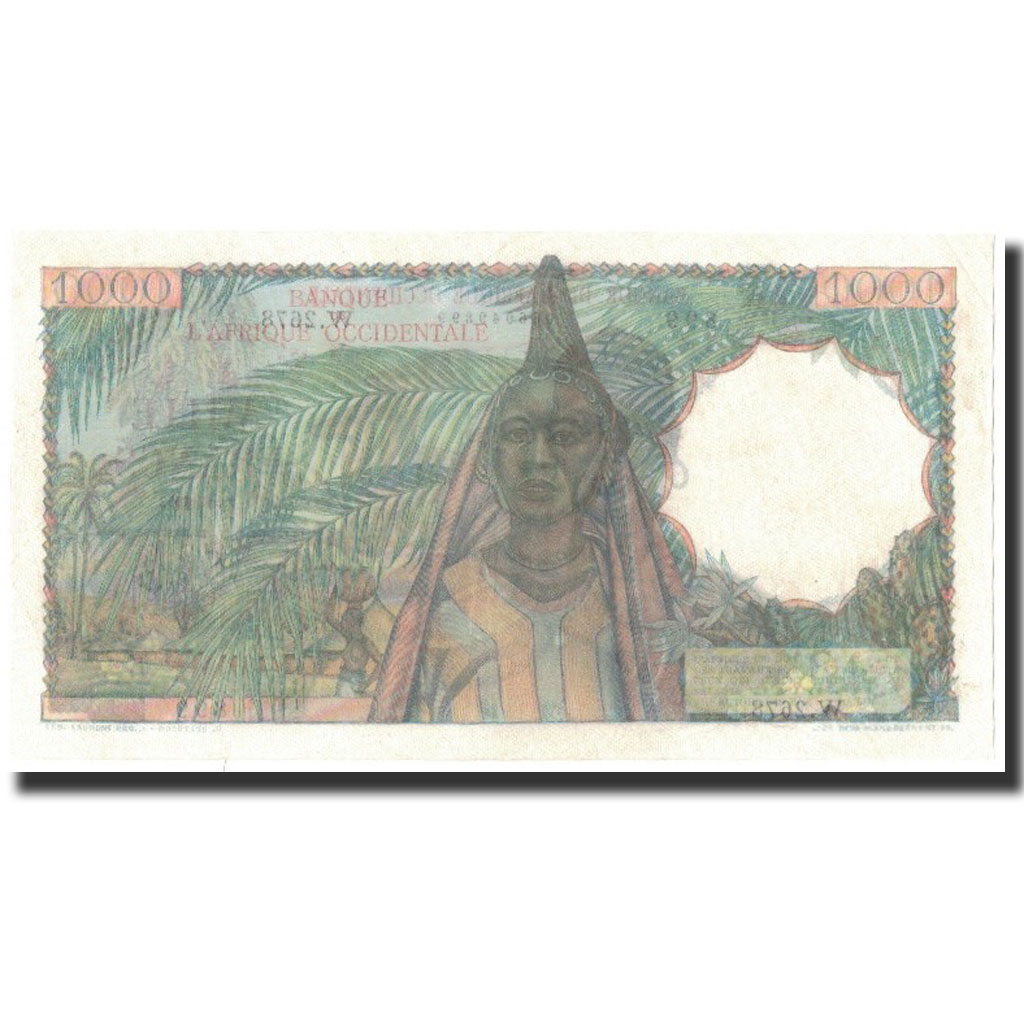 Banknote, French West Africa, 1000 Francs, 1952-12-19, KM:42, AU