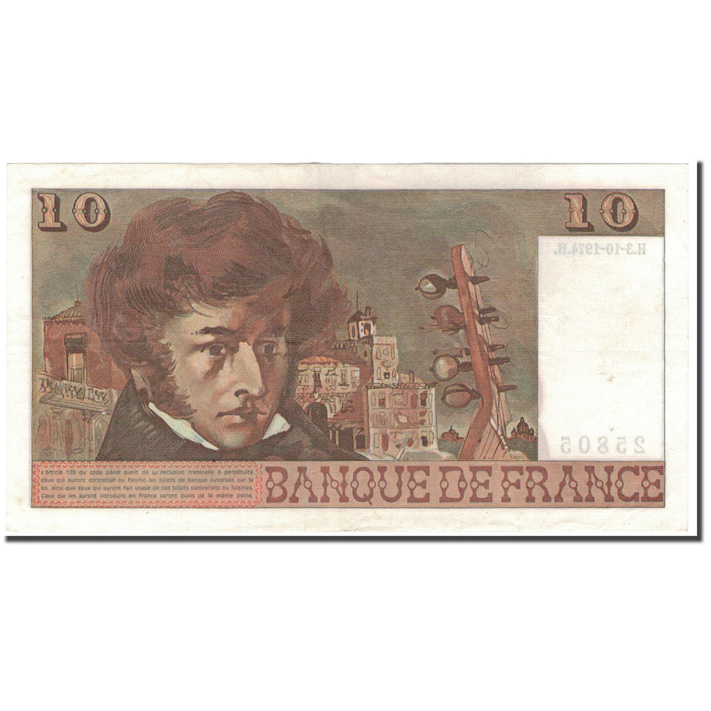 France, 10 Francs, 10 F 1972-1978 ''Berlioz'', 1974-10-03, UNC(63)