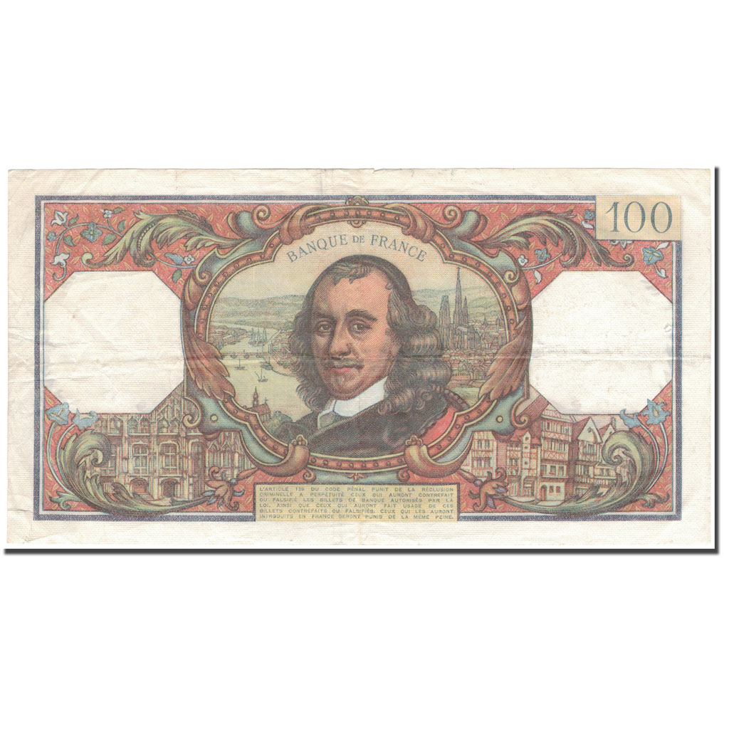 France, 100 Francs, 100 F 1978-1995 ''Delacroix'', 1968-11-07, VF(20-25)