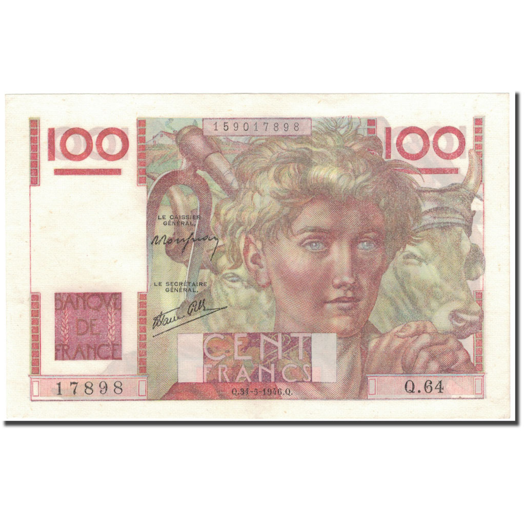France, 100 Francs, 100 F 1945-1954 ''Jeune Paysan'', 1946-05-31, AU(55-58)
