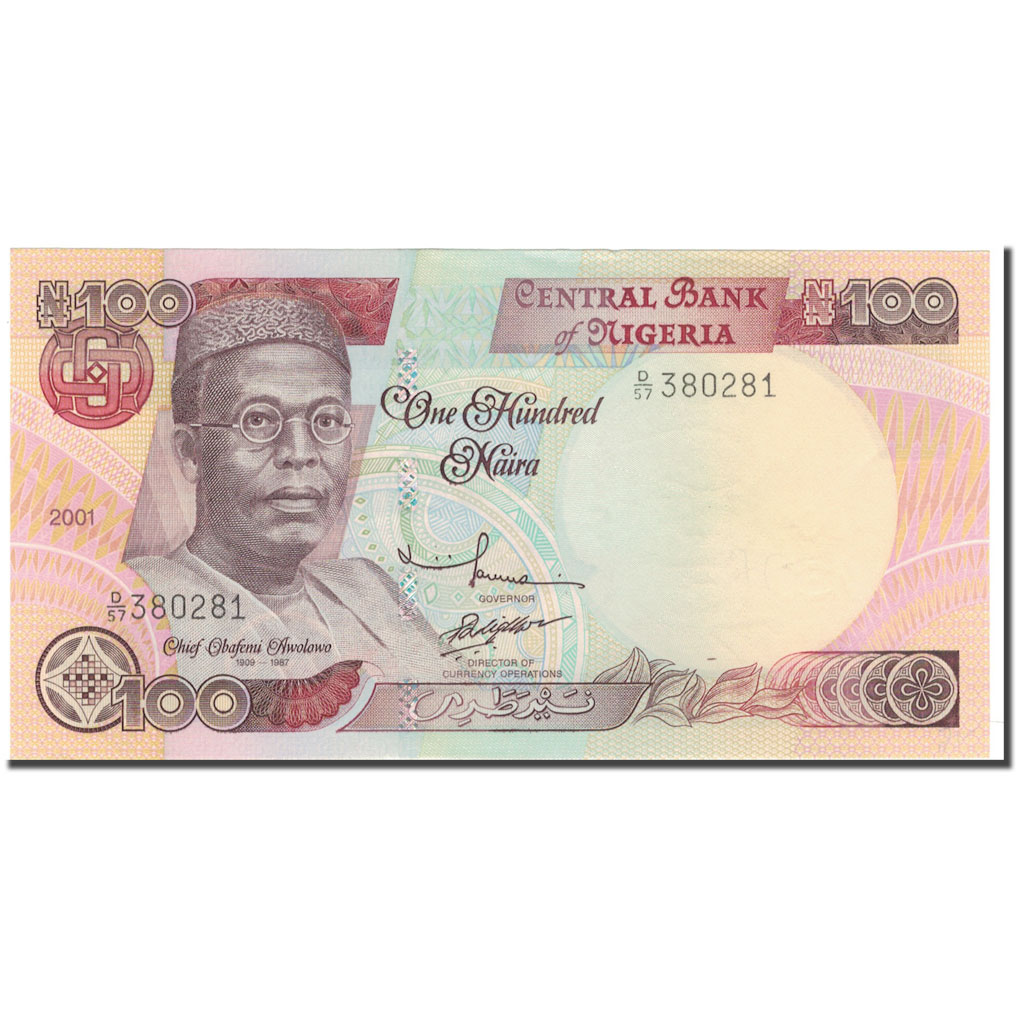 Billete, 100 Naira, 2001, Nigeria, KM:28c, UNC