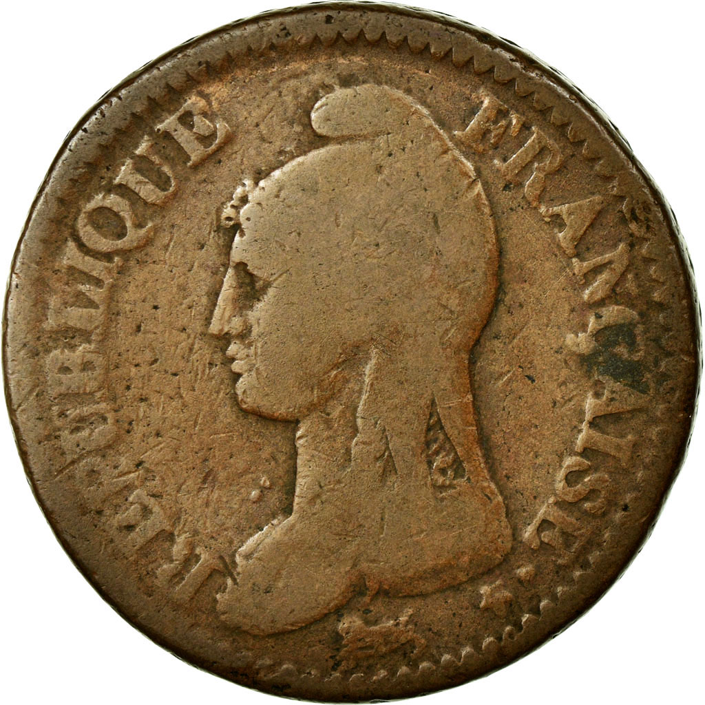 Coin, France, Dupré, Decime, 1796, Paris, , Bronze, KM:637.1