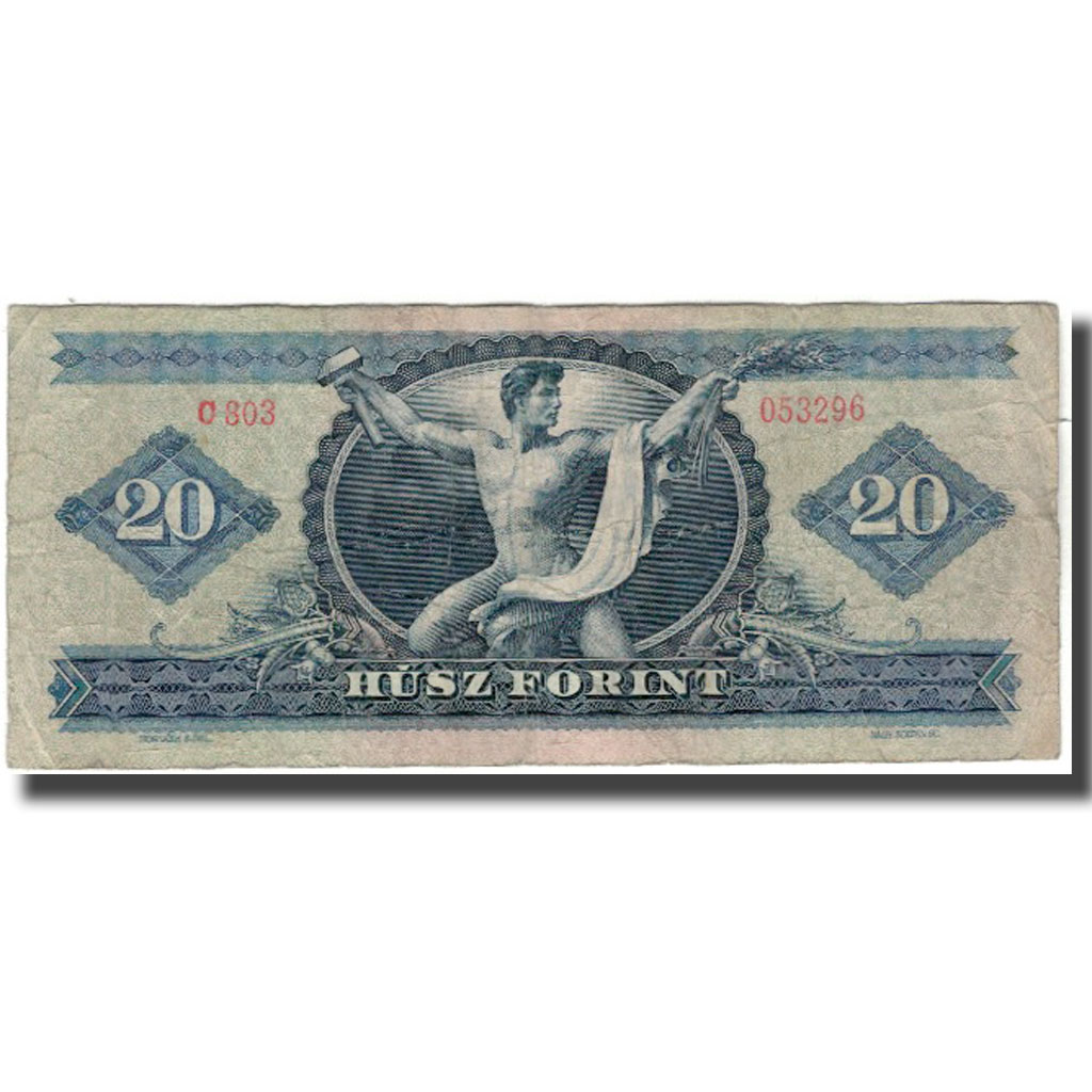 Billete, 20 Forint, Hungría, 1969-06-30, KM:169e, BC