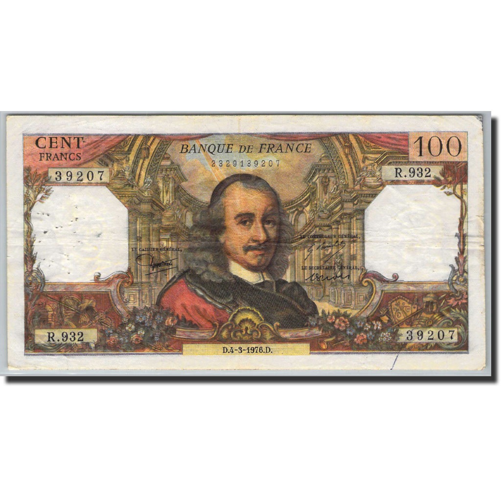 Banknote, France, 100 Francs, 100 F 1964-1979 ''Corneille'', 1964, P.