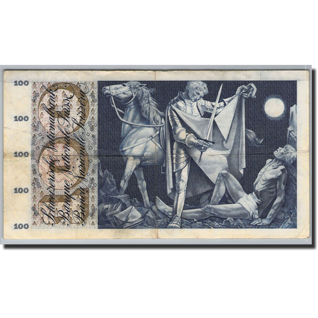 Banknote, Switzerland, 100 Franken, 1956-73, 1956-10-25, KM:49a, AU(50-53)