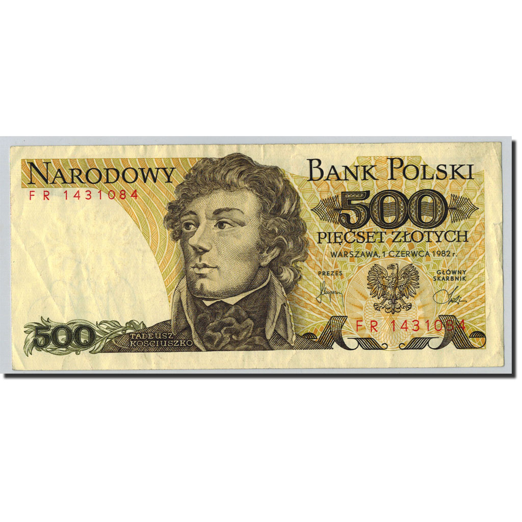 Banknote, Poland, 500 Zlotych, 1982, 1982-06-01, KM:145d, EF(40-45)