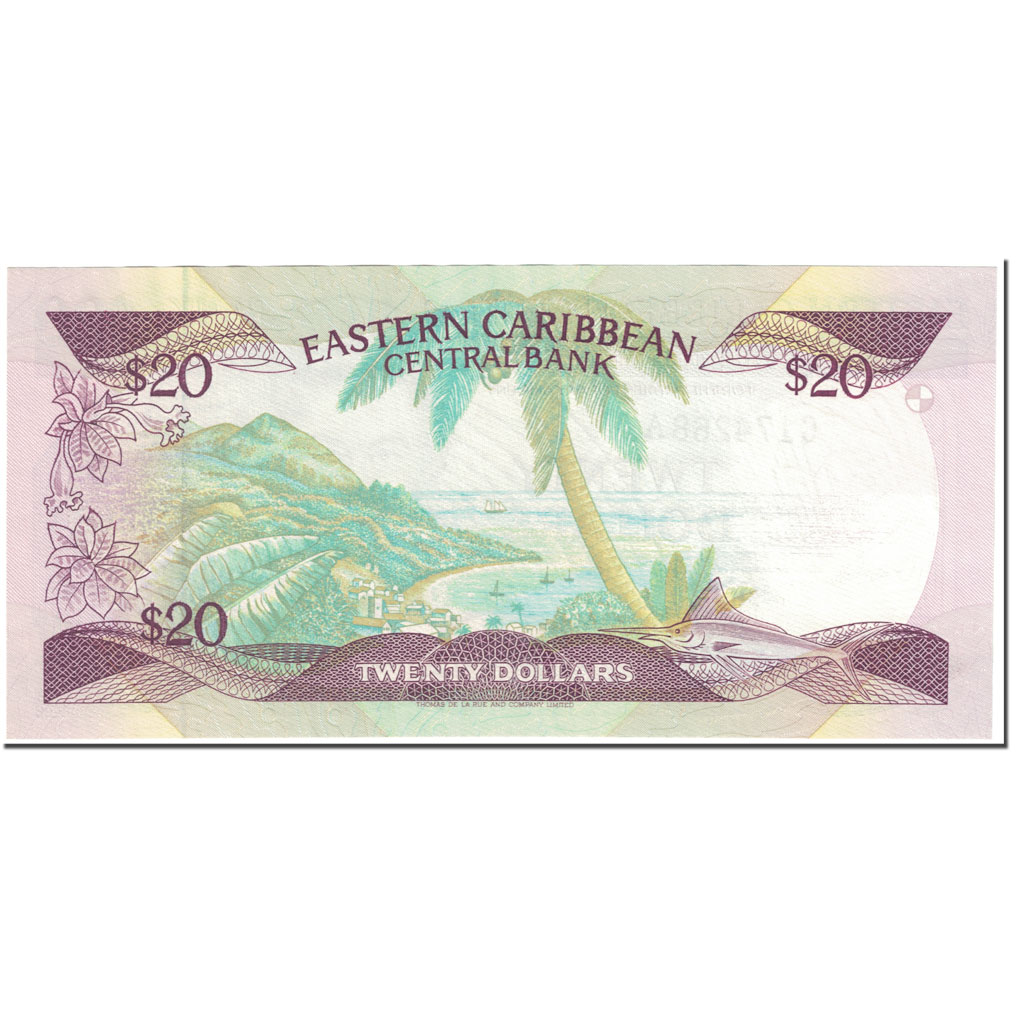 Banknote, East Caribbean States, 20 Dollars, 1988-93, Undated (1988-93)