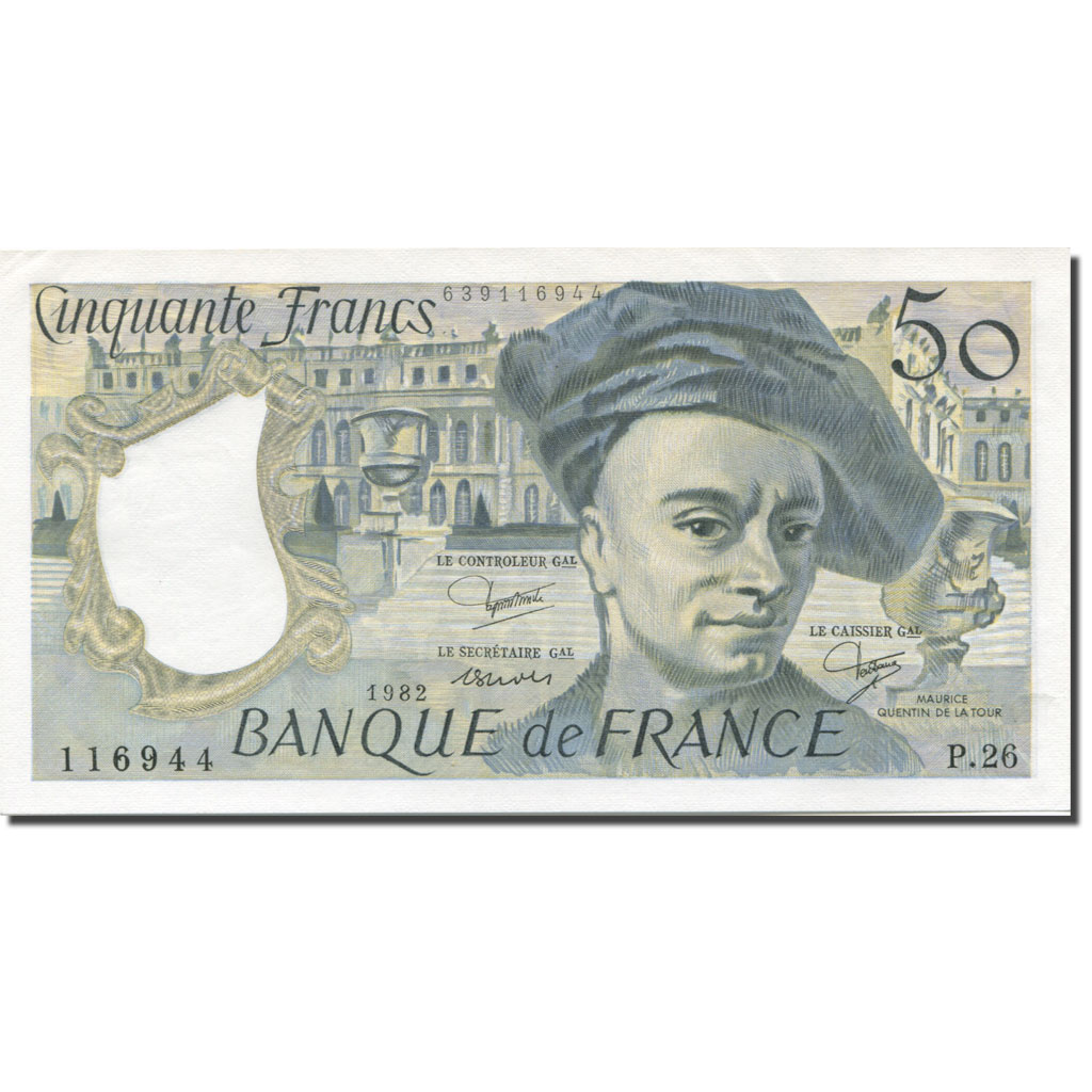 France, 50 Francs, Quentin de La Tour, 1982, Undated (1982), UNC(65-70)