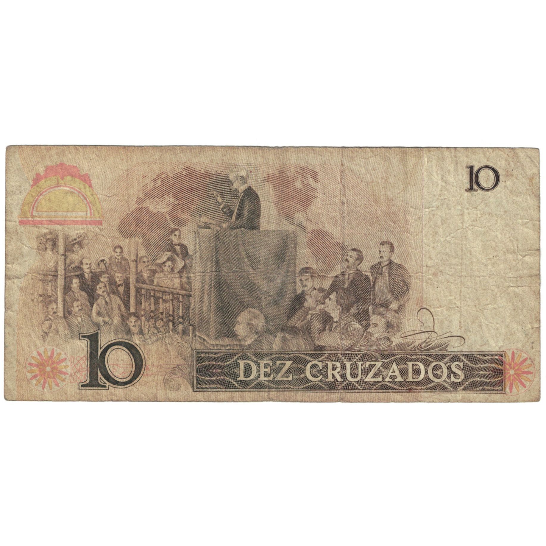 Billete, 10 Cruzados, 1987, Brasil, KM:209b, RC