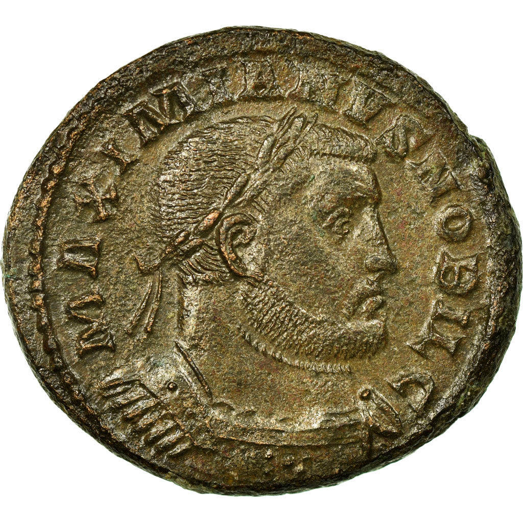 Coin, Maximianus, Follis, Trier, , Copper, Cohen:189 var.