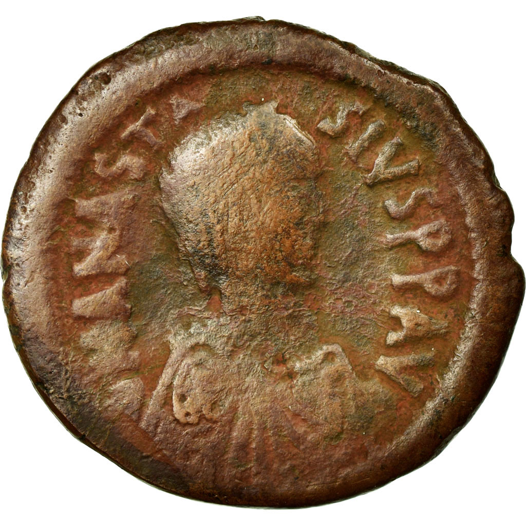 Coin, Anastasius I 491-518, Follis, Constantinople, , Copper