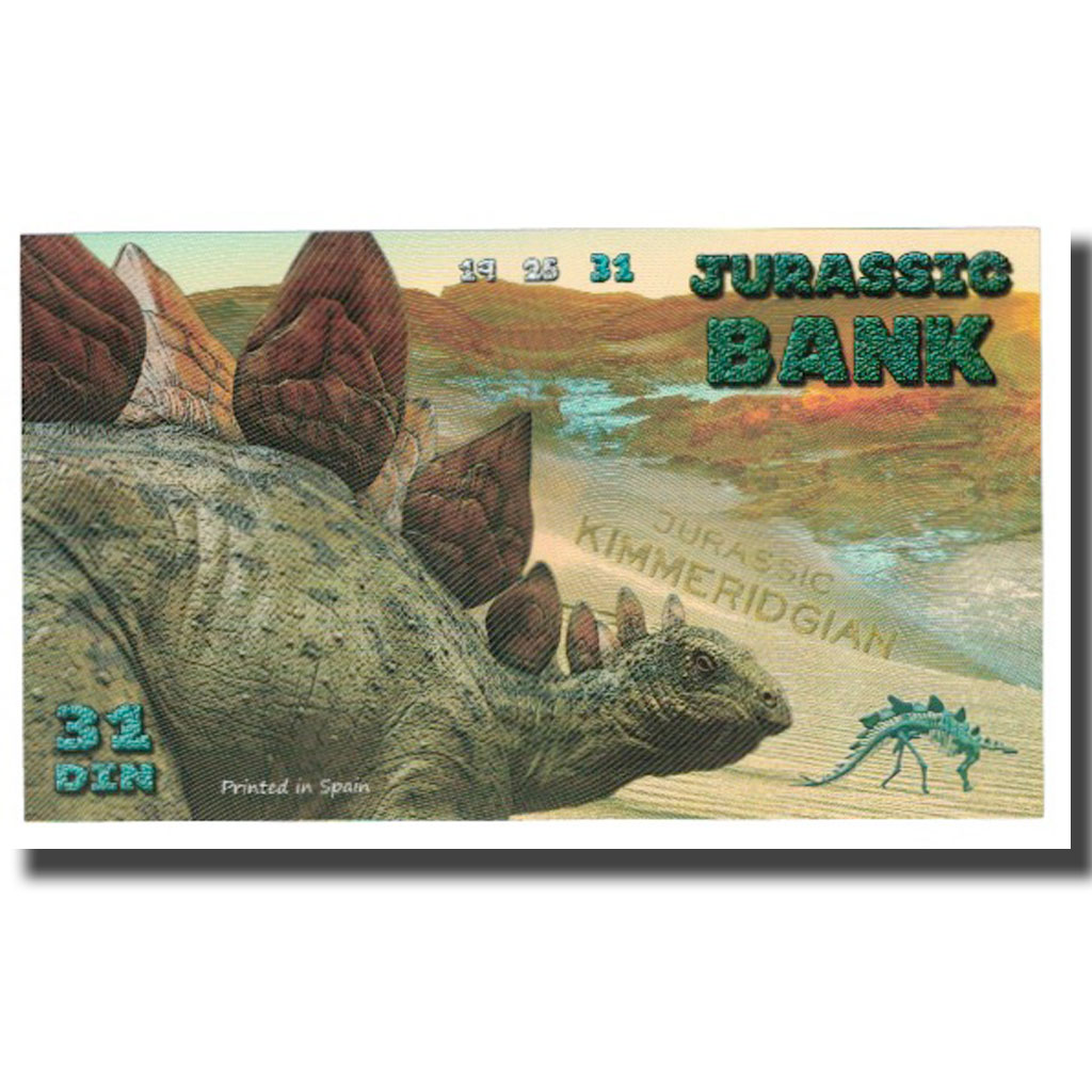Banknote, Spain, Tourist Banknote, 2015, JURASSIC BANK 31 DIN, UNC(65-70)