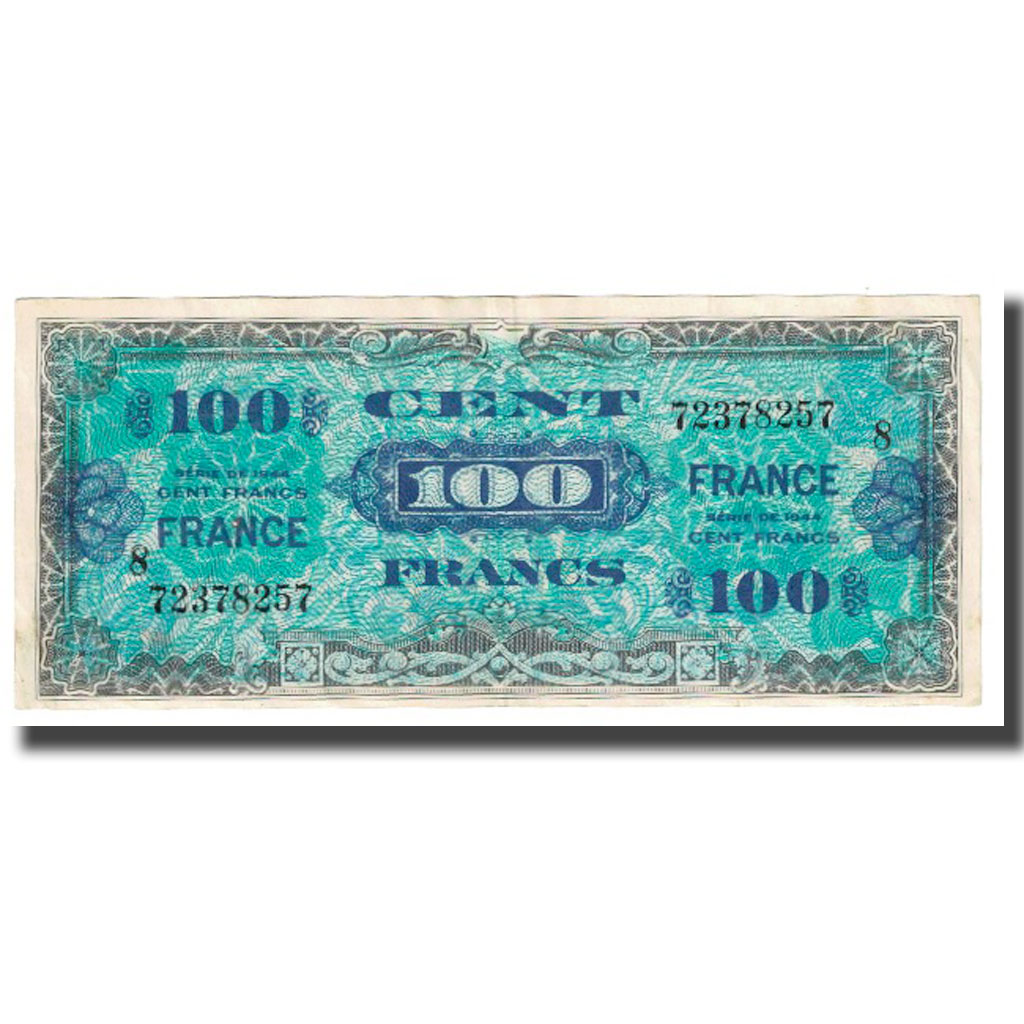 France, 100 Francs, 1944, EF(40-45), Fayette:20.1, KM:118a