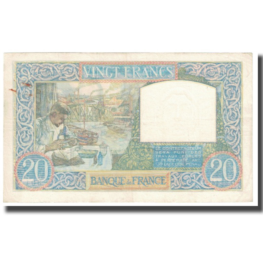 France, 20 Francs, Science et Travail, 1940, 1940-12-05, AU(55-58)