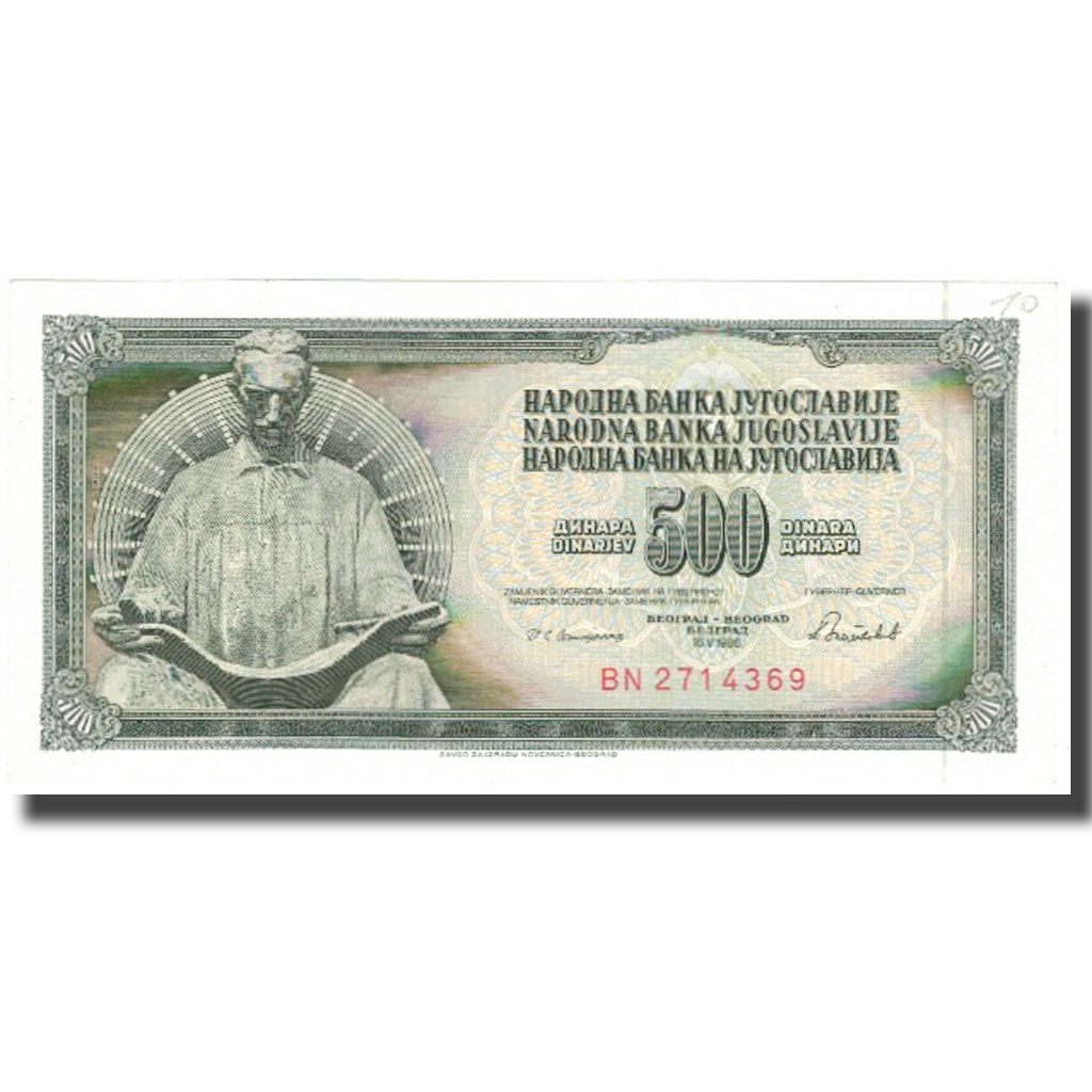 Billete, 500 Dinara, 1986, Yugoslavia, 1986-05-16, KM:91c, SC