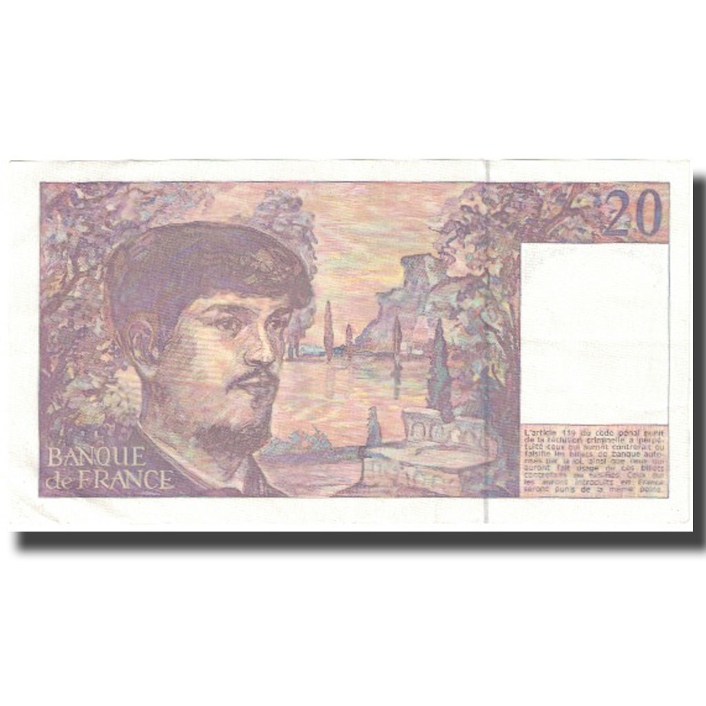 France, 20 Francs, Debussy, 1993, 1993, UNC(63), Fayette:66 bis.4, KM:151h