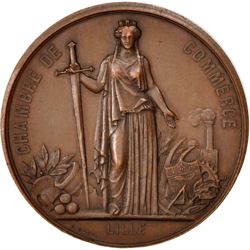 Frankrijk, Medaille, Second French Empire, 1867, Koper, Borrel, PR