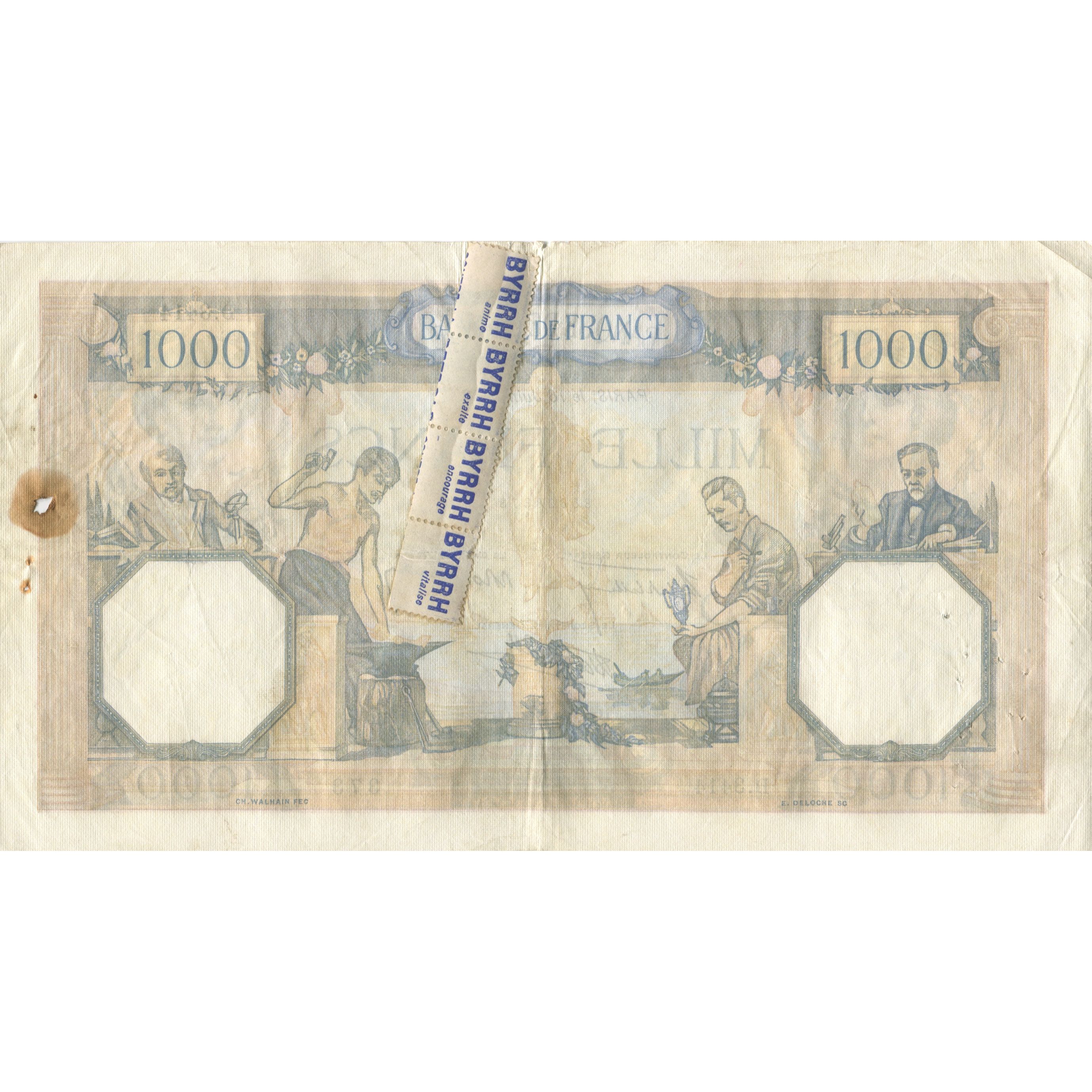 France, 1000 Francs, Cérès et Mercure, 1938, 1938-06-16, VF(20-25)